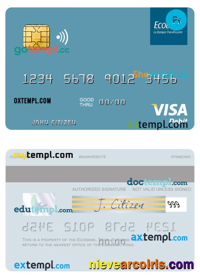 Togo Ecobank visa debit cardw1